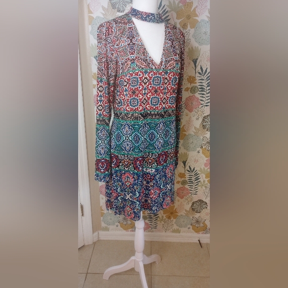 Laundry by Shelli Segal Printed Boho Dress Size 4 - Picture 6 of 10